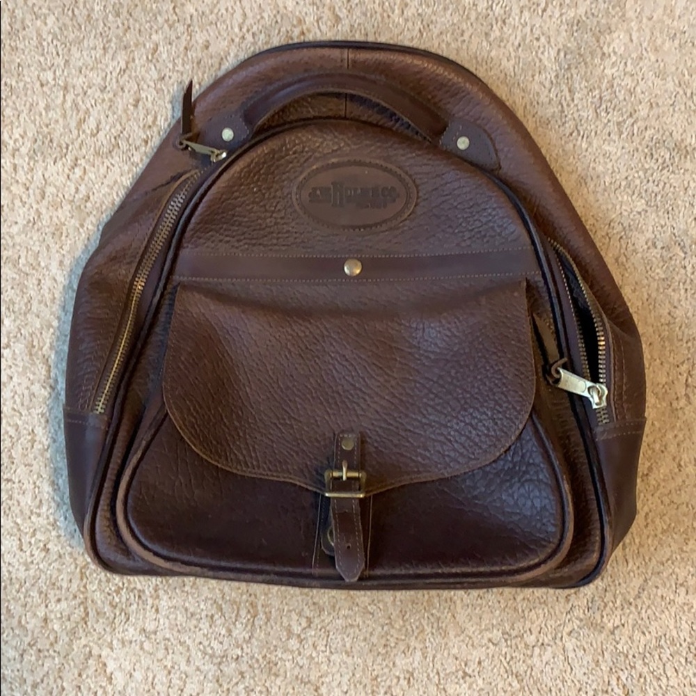 Leather backpack